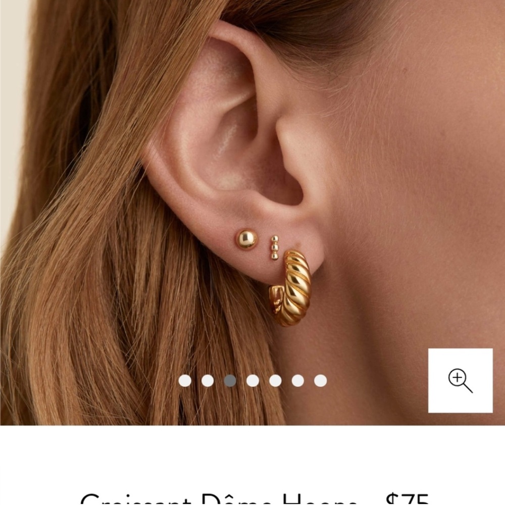 Mejuri Croissant 18K Plated Gold Earrings